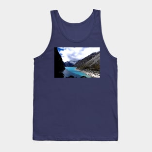 Beautiful turquoise blue Glacial lake. Tank Top